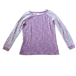 Champion Purple Marled Knit Crewneck Sweater Large